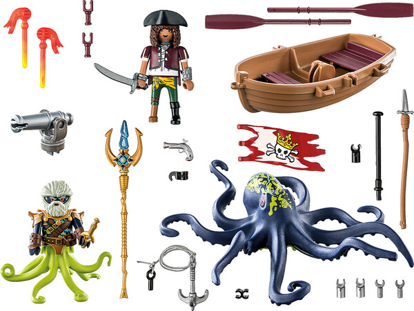 Playmobil Playmobil 71419 Pirate avec pieuvre géante 4008789714190