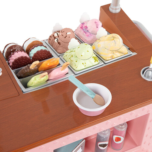 Poupées Our Generation Ensemble OG - Chariot à crème glacée "Two Scoops" pour poupée de 46 cm 062243441422