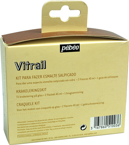 pébéo Peinture vitrail ensemble à craqueler 3167860068100