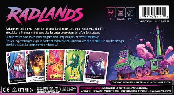 Lucky Duck Games Radlands (fr) Base 787790611493