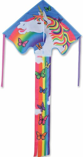 Premier Kites Cerf-volant monocorde large facile à voler licorne magique 46'' x 90'' 630104440466