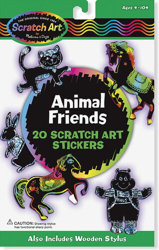 Melissa & Doug Cartes à gratter Scratch Art autocollants amis les animaux (cartes à gratter) Melissa & Doug 5827 000772158275