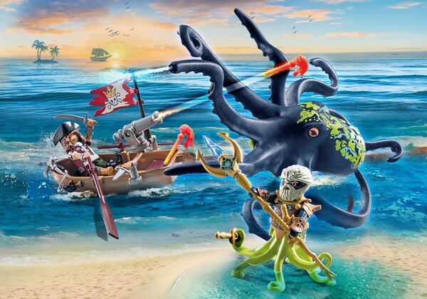 Playmobil Playmobil 71419 Pirate avec pieuvre géante 4008789714190