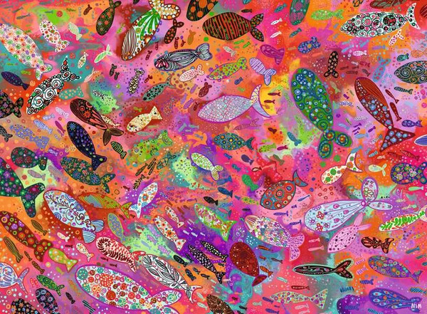 Ravensburger casse-tête Casse-tête 500 Poisson en fuchsia 4005555018445