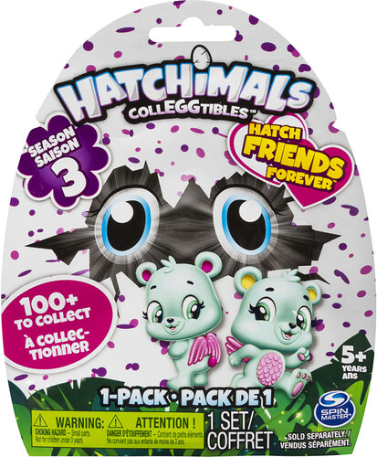 Hatchimals Hatchimals CollEGGtibles série 3 paquet de 1 (varié), oeuf à éclore et animal 778988537114