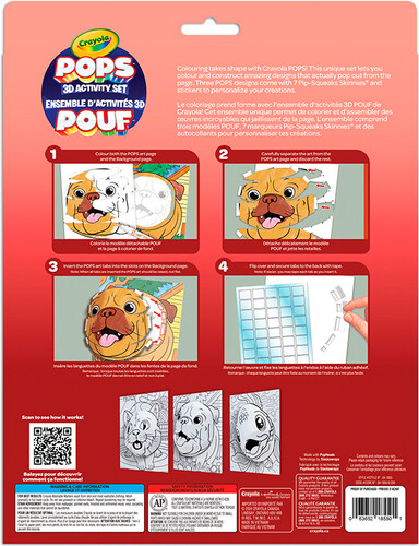 Crayola Ensemble d'activités 3D Pouf Animaux 063652185501