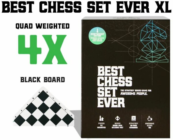 Jeu d'echecs - Best Chess Set Ever XL (black) Quad weighted 616469768780