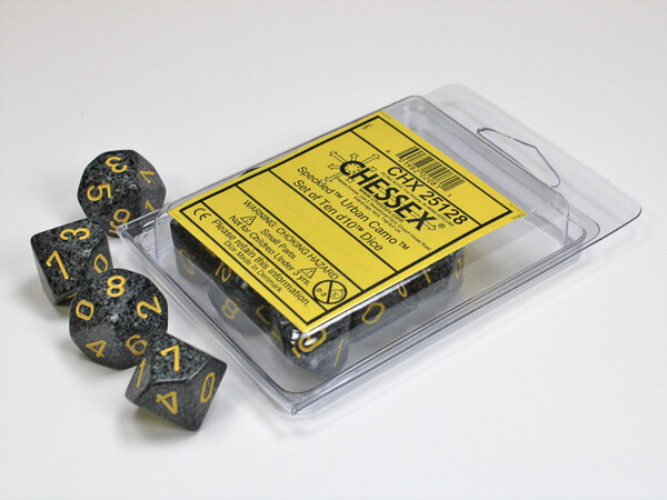 Chessex Dés 10d10 urban camo (10 x d10) 601982020811