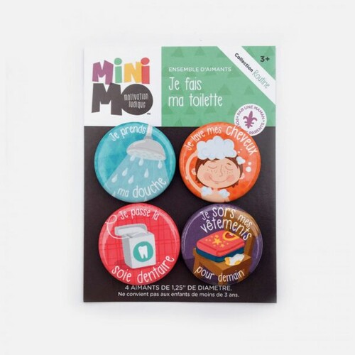 Minimo Je fais ma toilette (4 aimants) 990003400443