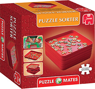 Jumbo Puzzle Sorters, 6 bacs empilables pour trier les morceaux de casse-tête 8710126179536