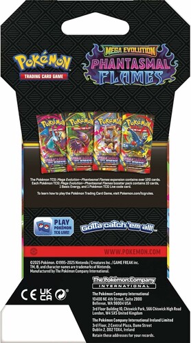 Pokémon Pokemon Mega Evolution 2 - phantasmal flames - booster Sleeved 196214126503