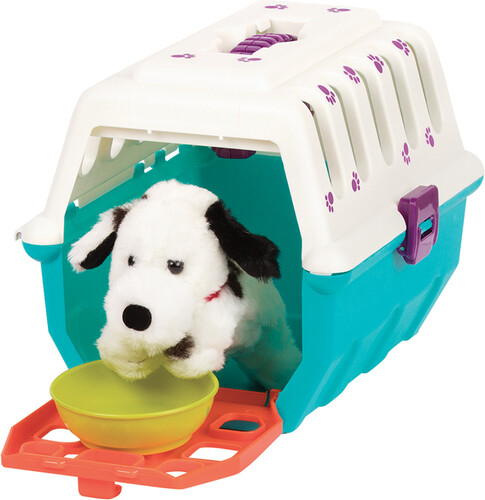 Battat Trousse de vétérinaire avec cage turquoise et chien en peluche (Dalmatian Vet Kit) 062243334526