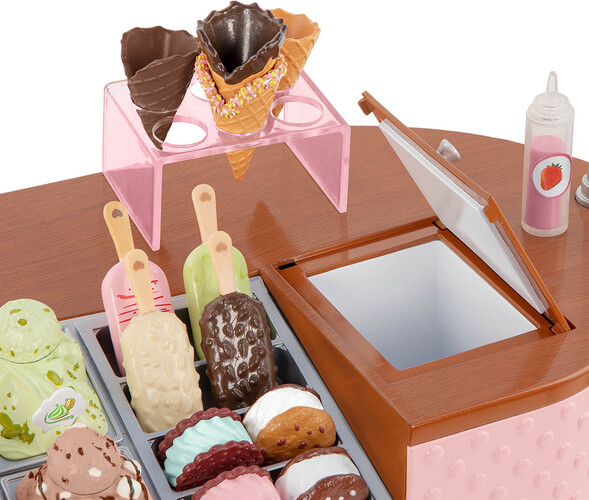Poupées Our Generation Ensemble OG - Chariot à crème glacée "Two Scoops" pour poupée de 46 cm 062243441422
