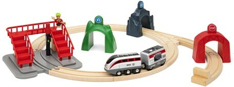 BRIO Train en bois BRIO Smart Tech - Circuit de voyageurs et locomotive intelligente BRIO 33873 7312350338737