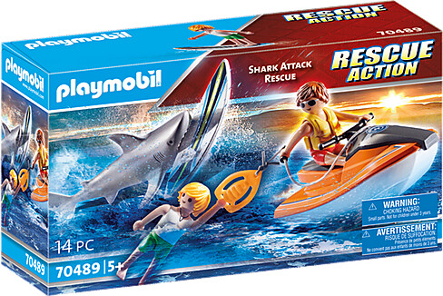 Playmobil Playmobil 70489 Sauvetage d'attaque de requin 4008789704894