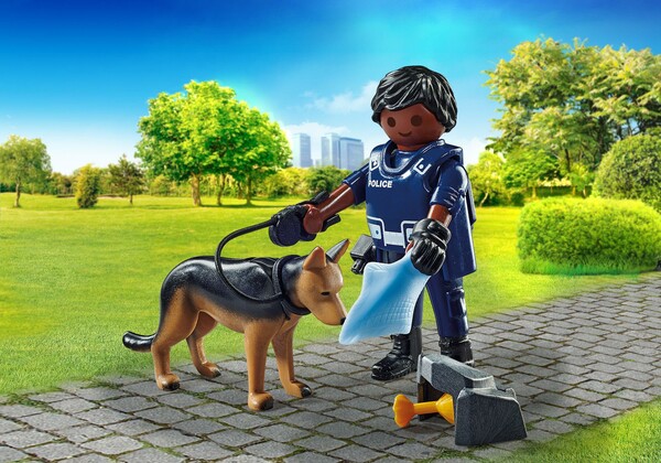 Playmobil Playmobil 71162 Policier avec chien de détection 4008789711625