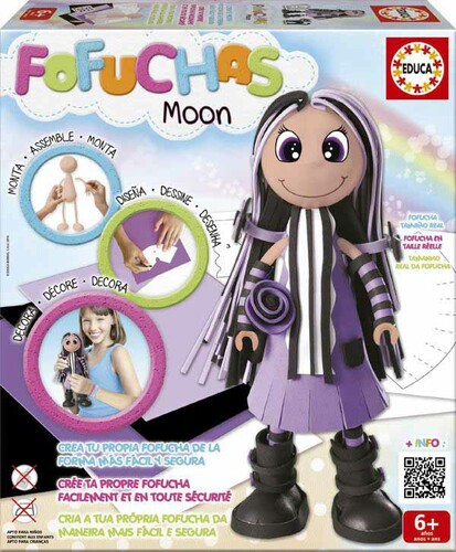 Educa Borras Créer une poupée Fofuchas moderne Moon 8412668163652