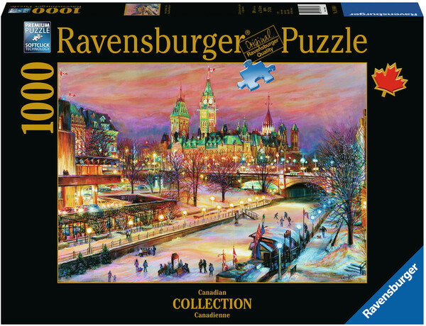 Ravensburger Casse-tête 1000 Collection Canada Festival d'Ottawa Winterlude, patinoire du canal Rideau, Ottawa, Ontario 4005556198689