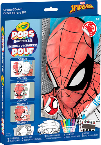Crayola Ensemble d'activités 3D POUF Spiderman 063652185303