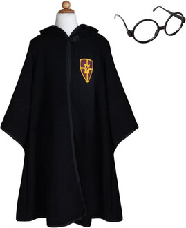 Creative Education Costume Cape de magicien avec lunettes, noir, grandeur 7-8 771877621970
