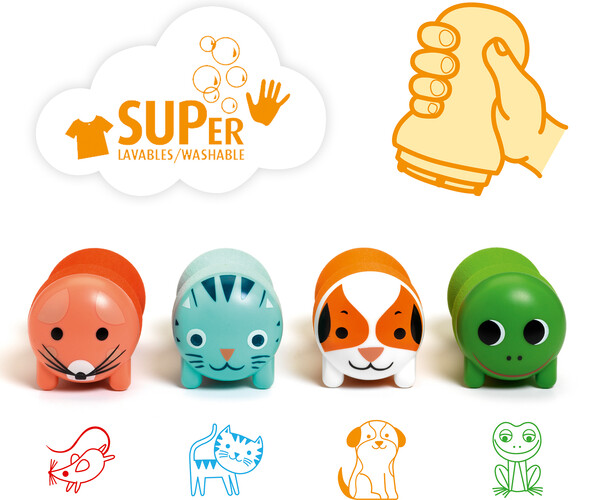 Djeco Tampons pour les petits Animaux du jardin 3070900090095
