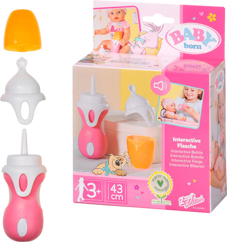 Zapf Creation Baby Born (43cm) - biberon et cuillère interactifs 538494832493