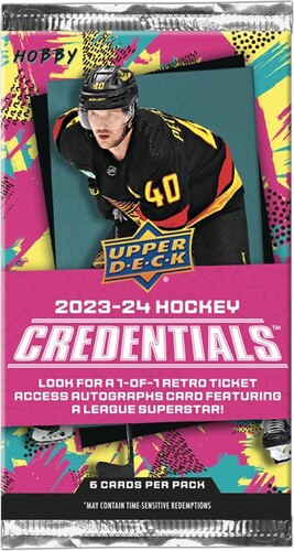 Upper Deck Upper Deck Credentials Hockey 23/24 Hobby Booster 053334514804