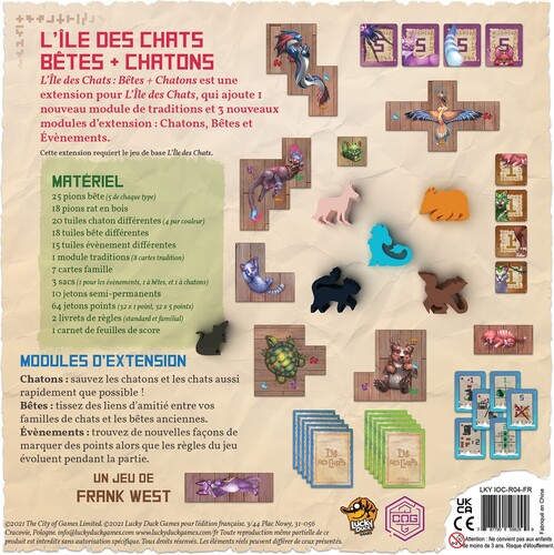Lucky Duck Games L'Île des chats (fr) ext Chatons et bêtes 787790598299