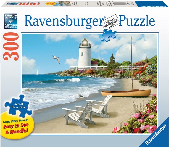 Ravensburger Casse-tête 300 Large Plage ensoleillée 4005556135356