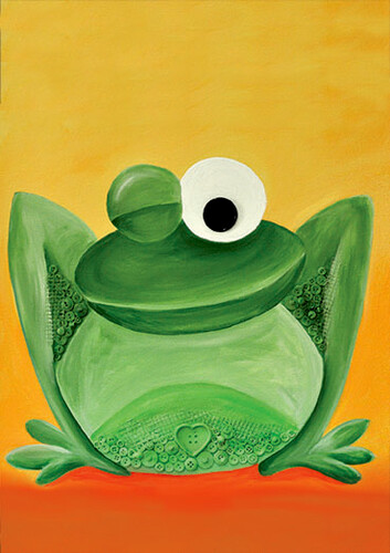 Staifany Gonthier Graphisme Carte de fête Mika la grenouille 