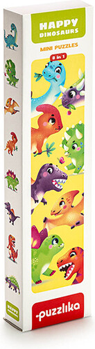 Cubika Casse-tête 2x8 Joyeux dinosaures 4823056515252