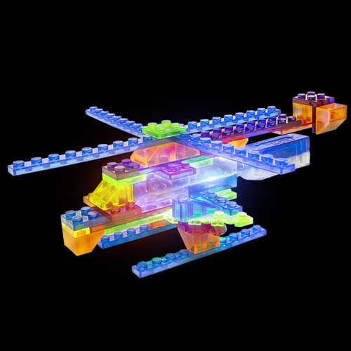 Laser Pegs - briques illuminées Laser Pegs hélicoptères 4 en 1 (briques illuminées) 810690021175