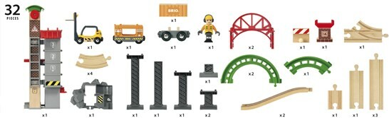 Brio Train Brio Train en bois Grand circuit plateforme multimodale 33887 7312350338874