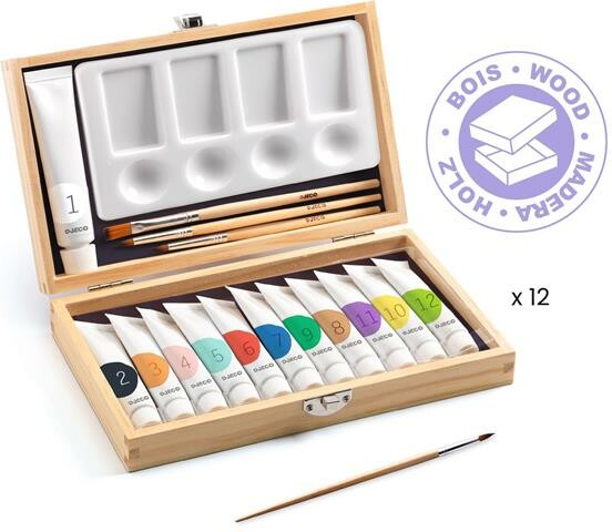Djeco 12 gouaches - Coffret d'artiste 3070900089082