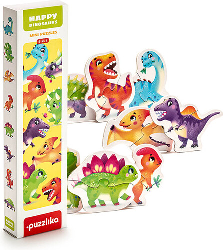 Cubika Casse-tête 2x8 Joyeux dinosaures 4823056515252