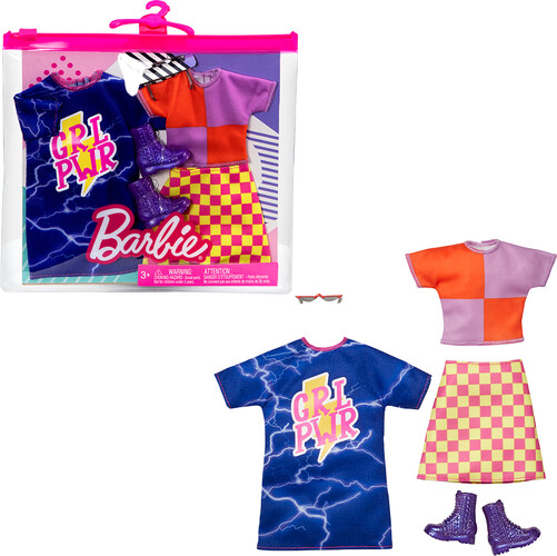 Mattel Barbie - Ensemble double vêtements Fashion Modèle 1 194735002344