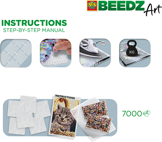 SES creative Beedz - Perles à repasser - Chat 8710341060060