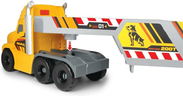 Dickie Toys Mack/Volvo Camion transporteur de machinerie lourde Sons et lumières 70 cm 4006333065941