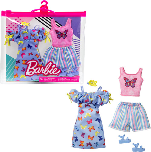 Mattel Barbie - Ensemble double vêtements Fashion Modèle 1 194735002344