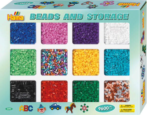 Hama Hama Midi 9600 perles en boîte à casiers 2095 028178020958