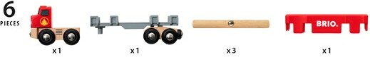 Brio Train Brio Train en bois Camion de transport de bois 33657 7312350336573