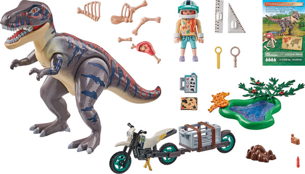 Playmobil Playmobil 71524 Explorateur avec moto et tyrannosaure 4008789715241