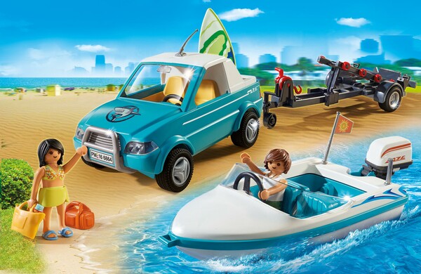 Playmobil Playmobil 6864 Voiture avec bateau et moteur submersible 4008789068644