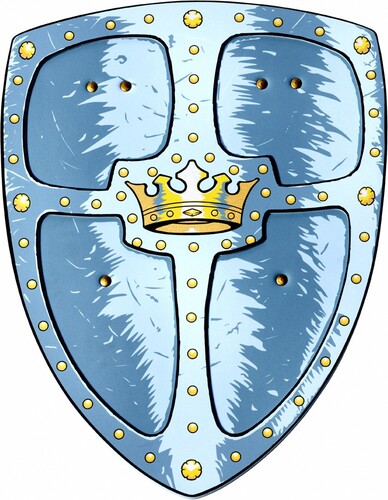 Liontouch Costume chevalier couronne bouclier en mousse EVA Liontouch 143 5707307001437