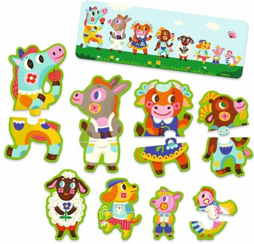 Djeco Casse-tête 16 Duo Grands et Petits à la ferme 3070900082663