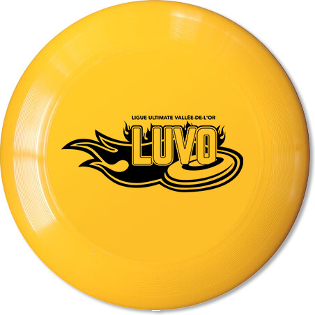 Ligue Ultimate Vallée-de-l'Or (LUVO) Disque Ultimate 175g jaune logo LUVO noir 