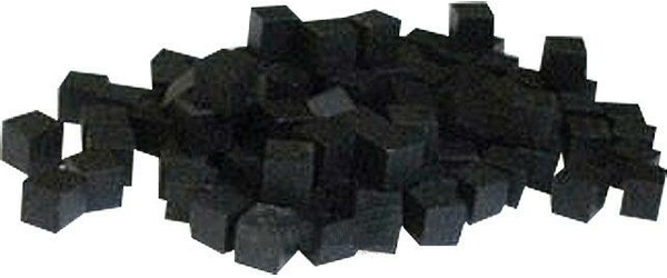 Mayday Games Pièces de jeu cube noir bois 8 mm 