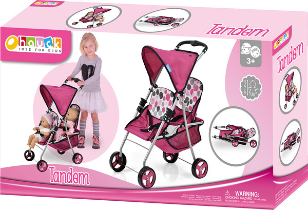 Hauck Toys Poussette double de poupée (Pink Dot) 621328910095
