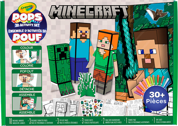 Crayola Ensemble d'activités 3D Pouf Minecraft 063652867001