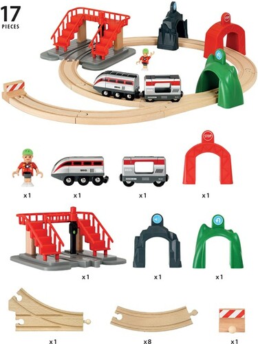 Brio Train Brio Train en bois Smart Tech - Circuit de voyageurs et locomotive intelligente BRIO 33873 7312350338737